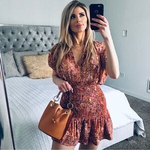 A.L.C. Floral Silk Mini Dress